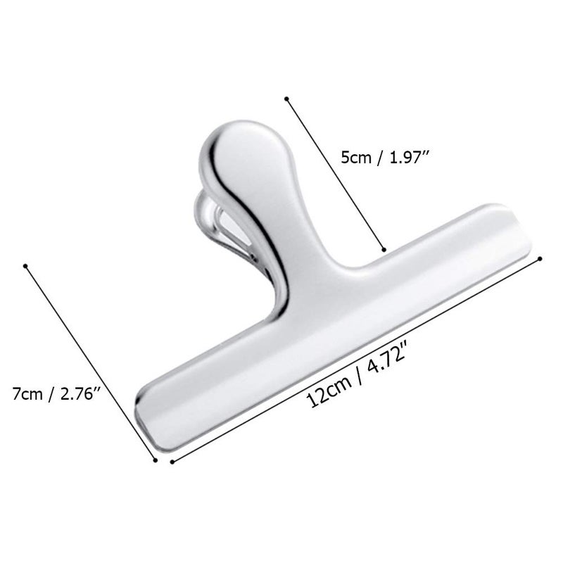 CNYMANY 10 pcs Large Stainless Steel Chip Bag Clips, CNYMANY 3 Sizes 4.7" 3" 1.6" Heavy Duty Air Tight Seal Grip Coffee Food Bag Clamps for Office Kitchen Home Use - Image 4